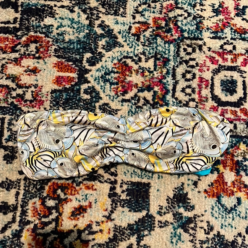 Guy Harvey Bandeau Flounder Print Bathing Suit Top